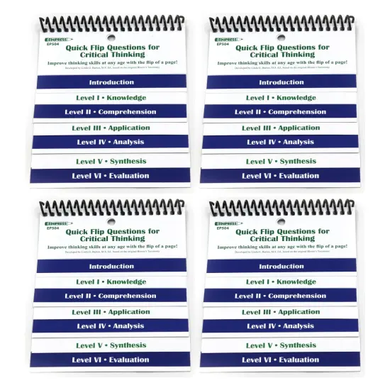 Questions for Critical Thinking Quick Flip Resource&trade;, Pack of 4 {1}