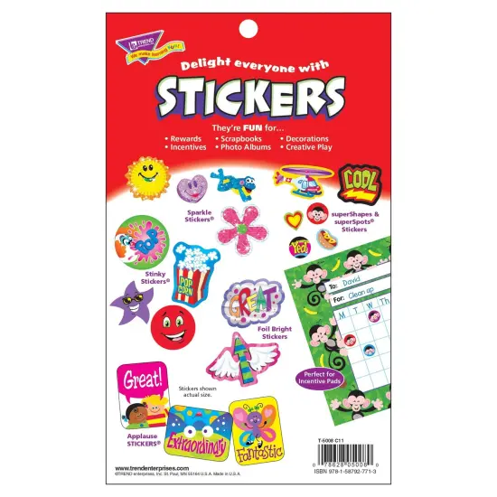 Schooltime Fun Sticker Pad, 738 Sticker Per Pad, Pack of 6 {3}