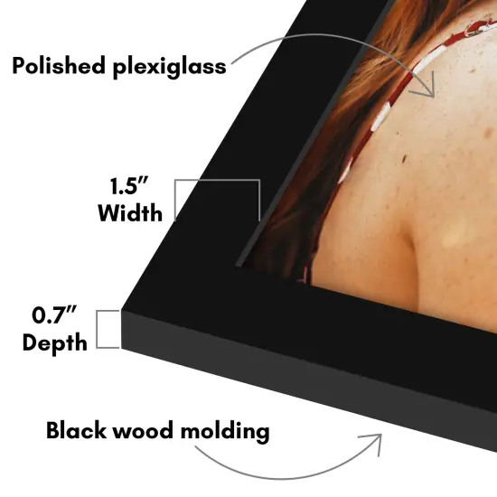 Americanflat Poster Frame - Large Picture Frame for Displaying Posters, Photos and Artwork - Polished Plexiglass Cover - Hanging Hardware for Horizontal and Vertical Display {3}