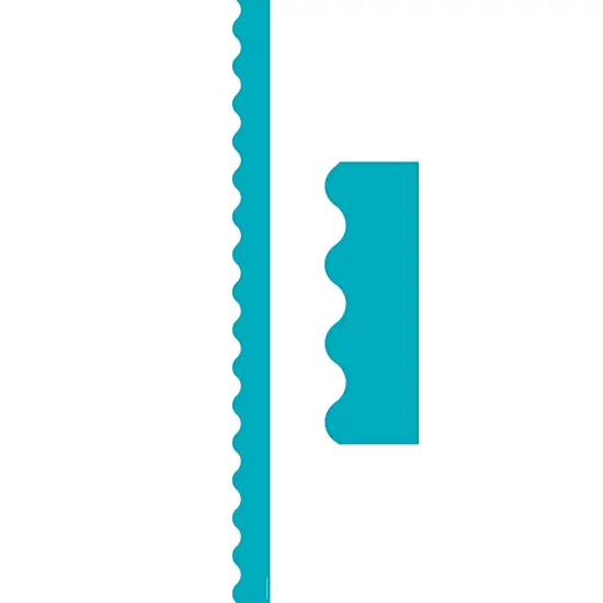 Teal (solid) Scalloped Border Trim, 35 Feet Per Pack, 6 Packs {3}