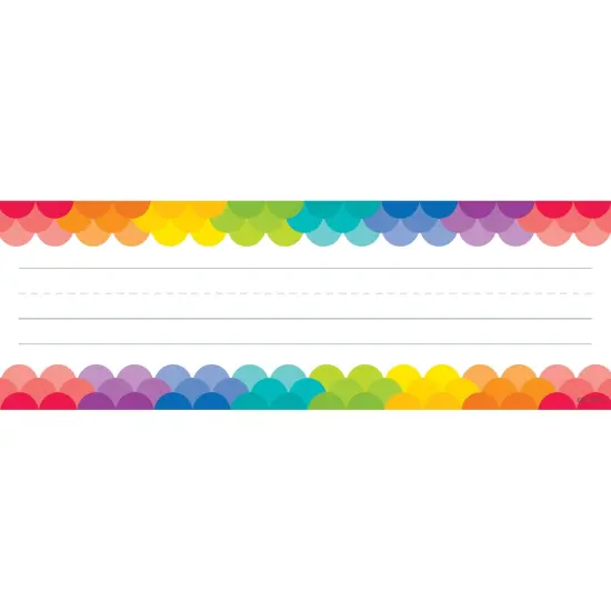 Rainbow Scallops Name Plates, 36 Per Pack, 6 Packs {2}