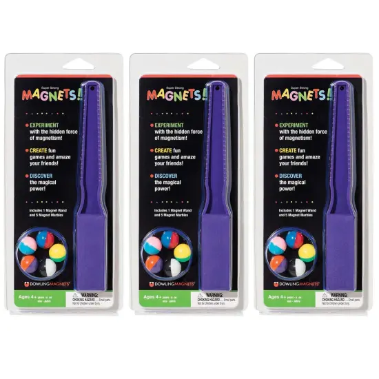 Magnet Wand & 5 Magnet Marbles, 3 Sets {1}