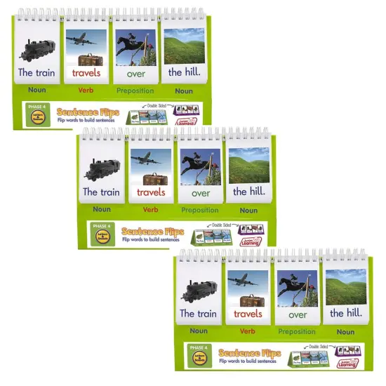 Sentence Flips, Double-Sided Sentence Building Flip Chart, Pack of 3 {1}
