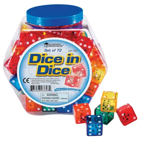 Dice in Dice Bucket, Pack of 72 {1}