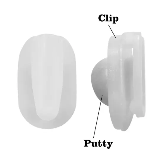 Stikki Clips with Mounting Putty, 20 Per Pack, 6 Packs {3}