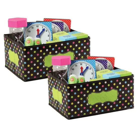Chalkboard Brights Small Storage Bin, 8" x 11" x 5", Pack of 2 {1}