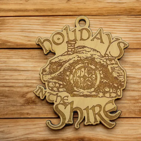 Ornament - Holidays in the Shire - Raw Wood 4x3n {6}