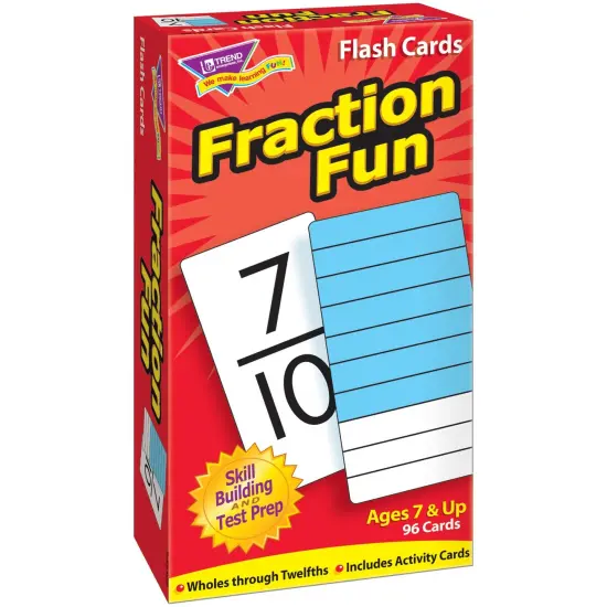 Fraction Fun Skill Drill Flash Cards, 3 Packs {6}