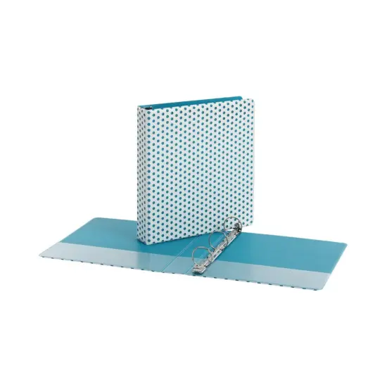 Punch Pop Binder, 1.5" Round Rings, Holds 350 Sheets, Teal {4}