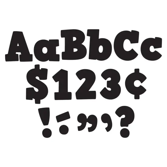 Black Bold Block 4" Letters Combo Pack, 230 Pieces Per Pack, 3 Packs {1}