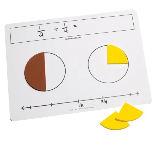 Write-On/Wipe-Off Fraction Mats, Set of 10 {2}