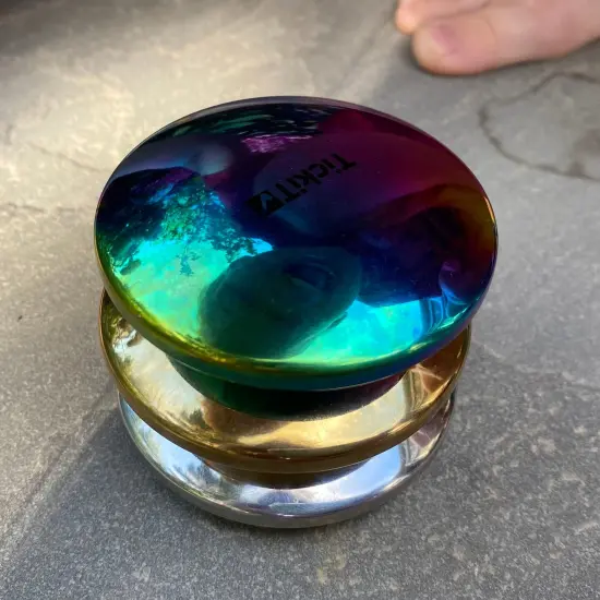 Sensory Reflective Sound Buttons - Set of 3 - Mirrored Discs for Babies and Toddlers - Sensory Stacking Toy {3}