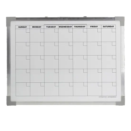 Dry Erase Magnetic Aluminum Framed Calendar, 18" x 24" {1}