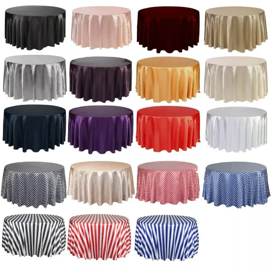 Round Satin Tablecloths {2}