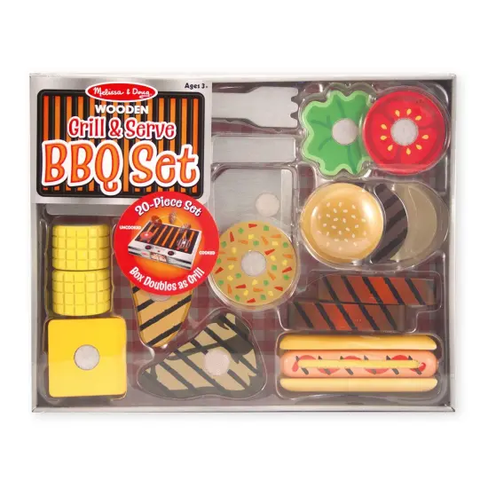Wooden Grill & Serve BBQ Set {3}