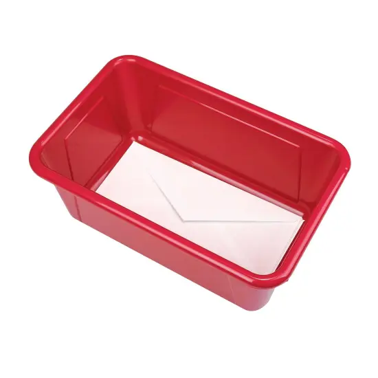 Small Cubby Bin, Red, Pack of 5 {5}