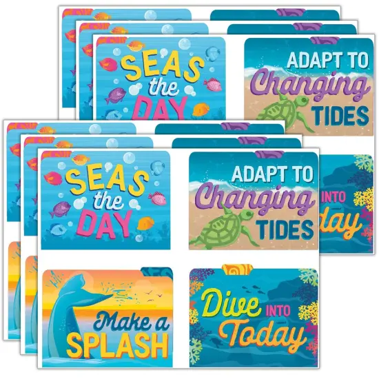 Seas the Day File Folders, 4 Per Pack, 6 Packs {1}