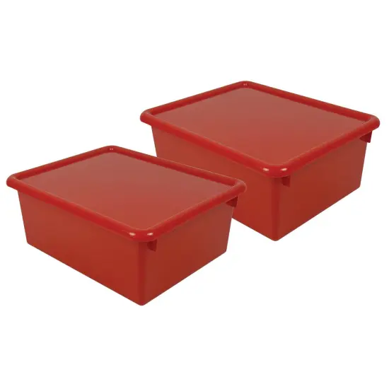 Stowaway&reg; 5" Letter Box with Lid, Red, Pack of 2 {1}