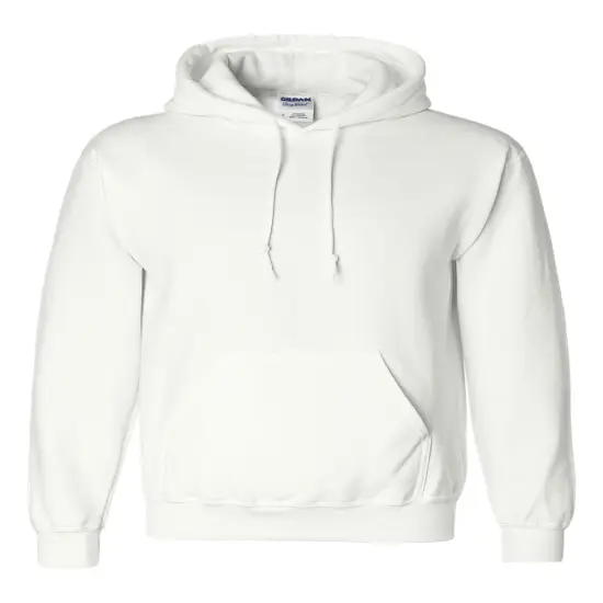 Gildan&reg; DryBlend Crew Neck Long Sleeve Hooded Sweatshirt White {2}