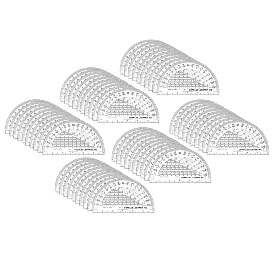 6 Inch Protractor, Plastic, Pack of 60 {1}