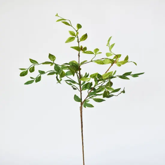 32" Faux Nandina Leaf Stem {3}