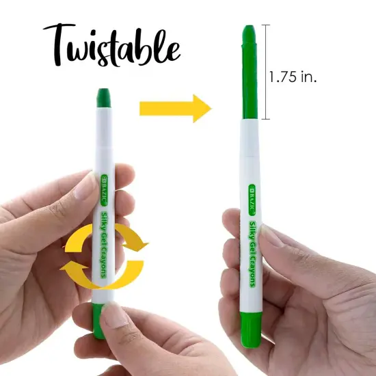 Washable Silky Gel Crayons, 24 Per Pack, 2 Packs {3}