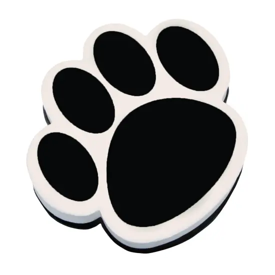 Magnetic Whiteboard Eraser, Black Paw, Pack of 6 {2}