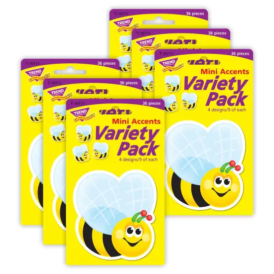 Bees Mini Accents Variety Pack, 36 Per Pack, 6 Packs {1}