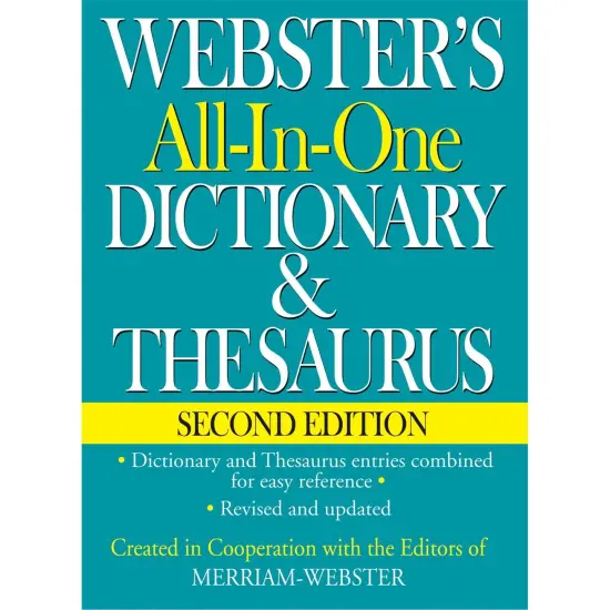 Webster's All-in-One Dictionary & Thesaurus, Second Edition {1}