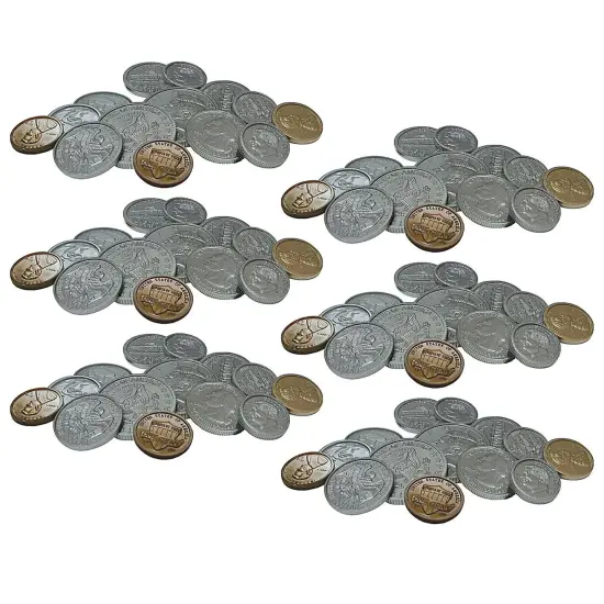Play Money: Assorted Coins, Pack of 6 {1}