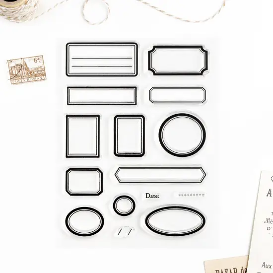 Vintage Labels, Clear Stamps 4x6 inch by Wintertime Crafts {2}