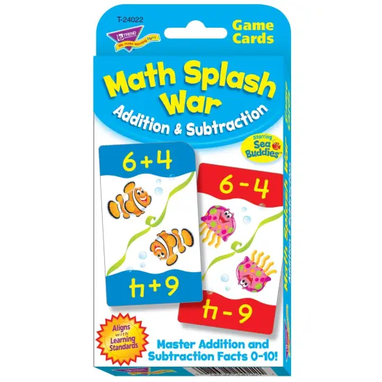 Math Splash War Addition & Subtraction Challenge Cards&reg;, 6 Packs {5}