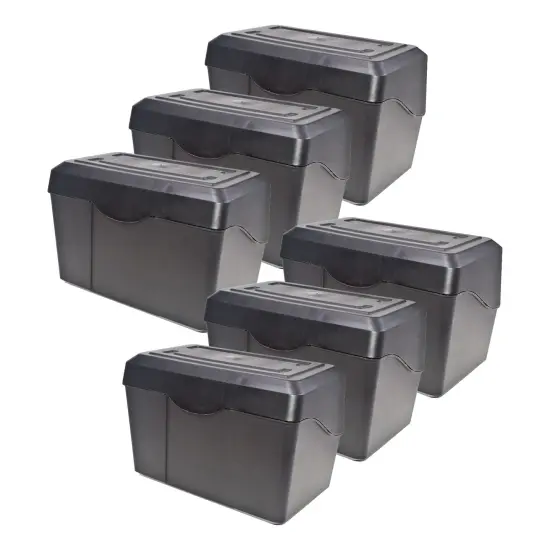 Black Index Card Holder, 3" x 5", Pack of 6 {1}
