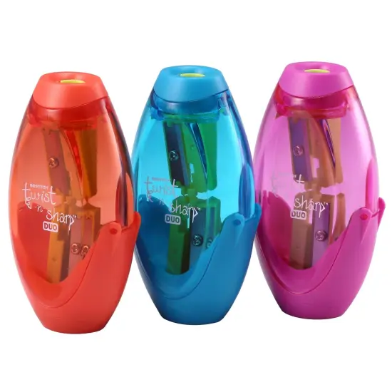 Twist-n-Sharp&trade; Duo Pencil Sharpener, Assorted Colors, Pack of 6 {5}