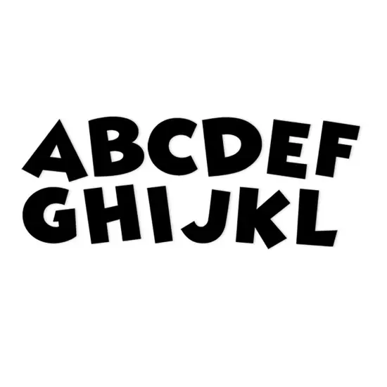 Mickey Mouse&reg; Throwback Black Deco Letters, 216 Characters Per Pack, 3 Packs {3}