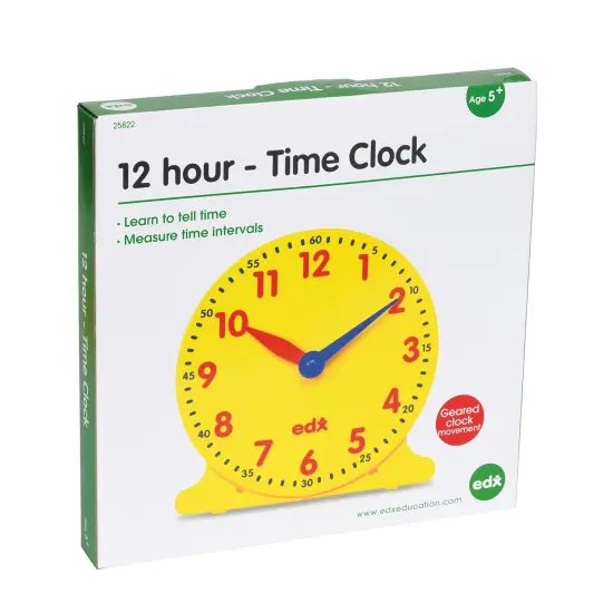 Geared 12-Hour Time Clock - Demonstration Size {3}