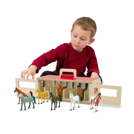 Take-Along Show-Horse Stable Play Set {2}