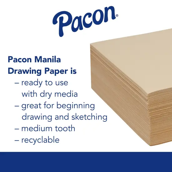 Drawing Paper, Manila, 9" x 12", 500 Sheets Per Pack, 2 Packs {4}