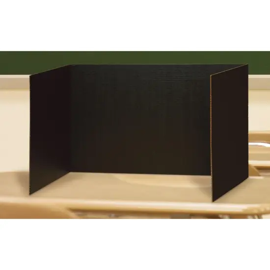 Privacy Boards, Black, 48" x 16", 4 Per Pack, 2 Packs {4}