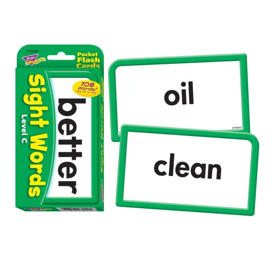 Sight Words &ndash; Level C Pocket Flash Cards, 6 Packs {2}