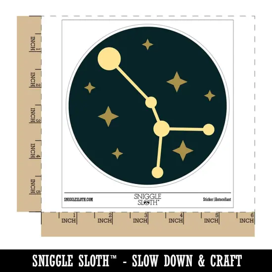 Cancer Zodiac Star Constellations Waterproof Vinyl Phone Tablet Laptop Water Bottle Sticker Set - 5 Pack {1}