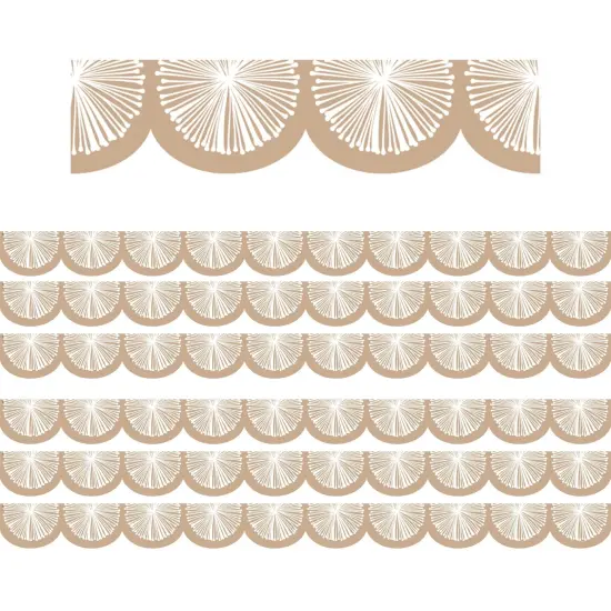 Natural Poms Scalloped Die-Cut Border Trim, 35 Feet Per Pack, 6 Packs {1}