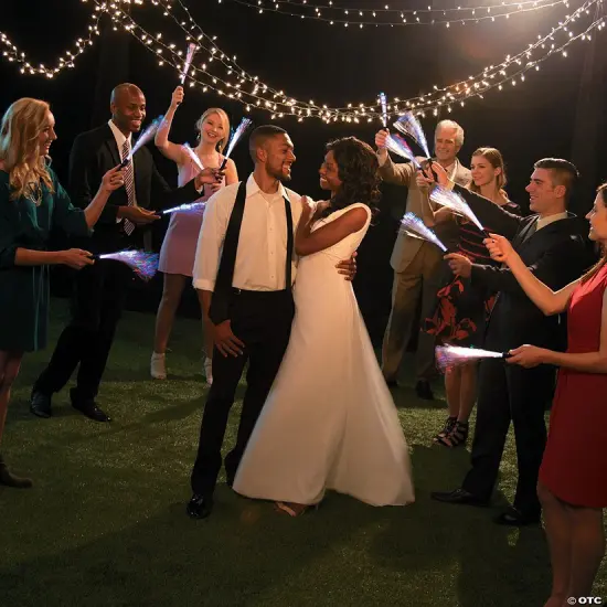 Bulk 48 Pc. Lighted Fiber Optic Wands {4}