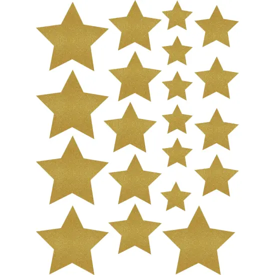 Gold Shimmer Stars Accents, Assorted Sizes, 60 Per Pack, 3 Packs {1}
