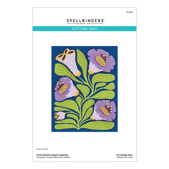 Spellbinders Etched Dies-Fresh Picked Angel Trumpets {1}