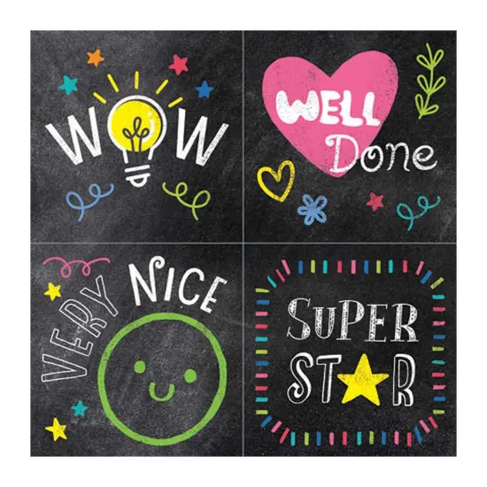 Chalk It Up! Colorful Chalk Reward Stickers, 60 Per Pack, 6 Packs {3}