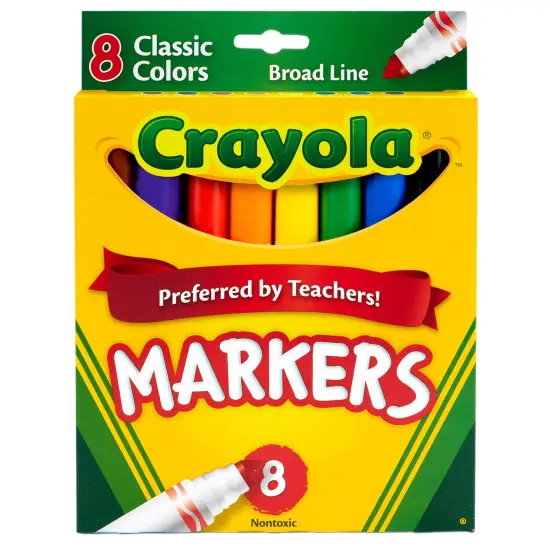 Broad Line Markers, Classic Colors, 8 Per Box, 6 Boxes {2}
