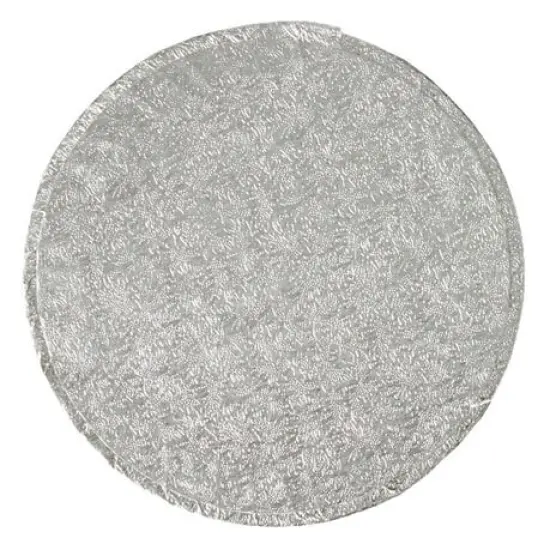 6" Round Silver Foil Cake Board Drum {1}