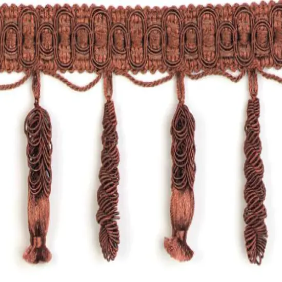 10 yards of Spiral Tassel Fringe Trim | 10 yard cut Eggplant {2}