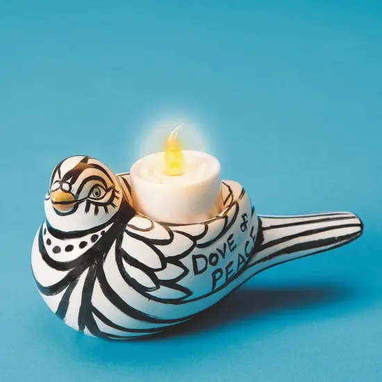 Color-Me&trade; Ceramic Bisque Bird Tea Light Candle Holder (Pack of 12) {5}